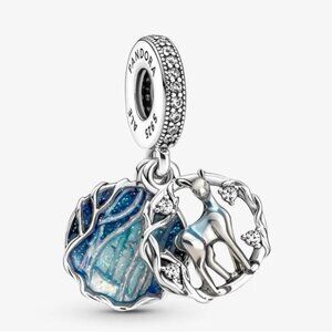 Pandora Blue Enamel Deer Charm